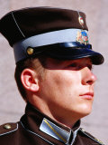 Soldier Guarding Freedom Monument  Riga  Latvia