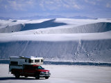 Campervan Near Dunes  White Sands National Monument  New Mexico
