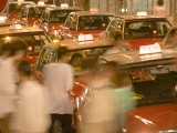 Taxi Jam in Lan Kwai Fong  Hong Kong  China