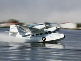 Float Plane Taking Off from Lake Hood  Anchorage  Alaska