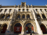 Facade of Rossio Station  Rossio  Lisbon  Portugal