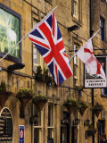 Flags Hanging Outside a Pub  Stow-On-The-Wold  Gloucestershire  England