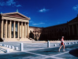 Runner Outside Philadelphia Museum of Art  Philadelphia  Pennsylvania