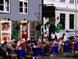 Outdoor Cafe on Stroget  Copenhagen  Denmark
