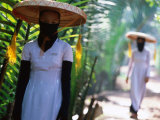 Students along the Canal in the Mekong Delta  My Tho  Tien Giang  Vietnam