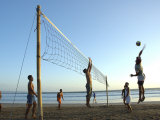 Beach Volleyball at Legian Beach  Bali  Indonesia