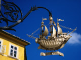 Golden Ship Hanging Sign  Old Town  Gyor  Gyor-Moson-Sopron  Hungary
