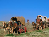 Mormons on Horse Carriages  Mormon Pioneer Wagon Train to Utah  Near South Pass  Wyoming