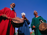 Three Musicians with Drums and a Trumpet  Delhi  India