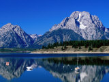 Mount Moran Reflected in Jackson Lake  Grand Teton National Park  Wyoming