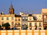Building Facades along Guadalquivir River  Sevilla  Andalucia  Spain