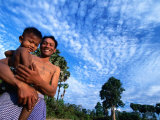Father with Son on Their Farm Near Angkor Wat  Siem Reap  Siem Reap  Cambodia