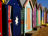 Brightly-Painted Beach Huts  Brighton  Melbourne  Victoria  Australia