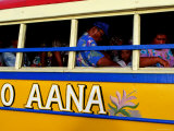 Passengers on Island Bus  Upolu  Samoa