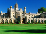 St John's College across Lawn  Cambridge  England