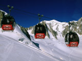 Valle Blanche Aerial Tramway Cabins  Rhone-Alpes  France