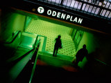 Passengers Entering Odenplan Metro Train Station  Stockholm  Sweden