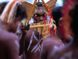 Man Playing Panpipe  Malaita Island  Malaita  Solomon Islands