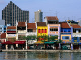Former Chinese Shophouses  Now Restaurants  along Singapore River Boat Quay  Singapore