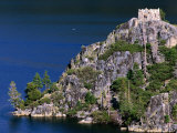 Old Stone Teahouse Perched on Top of Fanette Island on Lovely Emerald Bay  Lake Tahoe  California