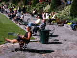 Relaxing in Bryant Park  Midtown  New York City  New York