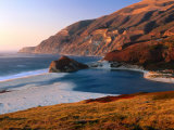 Late Afternoon Light over Coastline and Highway 1  Big Sur  California