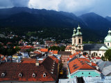 View over Altstadt and Nearby Mountains  Innsbruck  Tirol  Austria