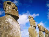 Moai at Ahu Akivi  Easter Island  Valparaiso  Chile