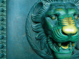 Bronze Door Detail  Head of Lion at the Parthenon  Nashville  Tennessee