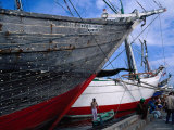 Pisini Schooners Docked at Sunda Kelapa  Jakarta  Indonesia