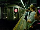Train on New York Subway  New York City  New York