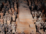 Life Size Terracotta Soldiers in Battle Formation  Xi'an  Shaanxi  China