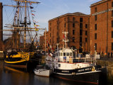 Ships Moored at the Mersey Maritime Museum  Albert Dock  Liverpool  England