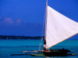 Pirogue with Sail  Ile des Pins  New Caledonia