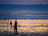 Boy Playing Goal Keeper in Soccer Game on Beach  Ao Nang  Krabi  Thailand
