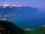 Montreux  Lake Geneva and French Alps from Rochers de Naye  Montreux  Vaud  Switzerland