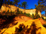 Cliffs and Pine Trees  Sentier des Ocres  Roussillon  Provence-Alpes-Cote d'Azur  France