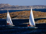 Sailboats Cruising in Bohuslan Archipelago  Mollosund  Vaster-Gotaland  Sweden