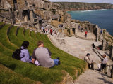 Minack Theatre Carved into the Cliffs Overlooking Porthcurno Bay  Minack  Cornwall  England