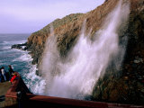 Visitors Watching La Bufadora Sea Spout  Ensenada  Baja California  Mexico