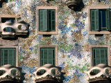 Detail of Gaudi's Casa Batilo  Barcelona  Catalonia  Spain