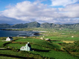 Cottages with Coastline in Distance  Ireland