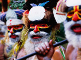Munjika Tribesmen at Tabuga Village Sing Sing  Mt Hagen  Western Highlands  Papua New Guinea
