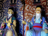 Figures in City God Taoist Temple in Pingyao's Historic Quarter  Pingyao  Shaanxi  China