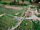 Inca Terraces with Ruins  Stream and Fields of Corn and Potatoes  Ollantaytambo  Cuzco  Peru
