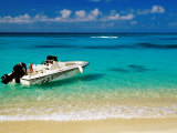 Speedboat Moored at Conroy Beach  Montego Bay  St James  Jamaica