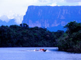 Travelling by Boat Up Carrao and Churun Rivers to Angel Falls  Bolivar  Venezuela