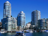Apartments Seen Across False Creek from Granville Island  Vancouver  British Columbia  Canada