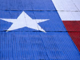 Texas Flag Painted on Barn Roof  Austin  Texas