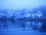 Boothbay Harbor  Houses in Morning Fog  Boothbay  Maine